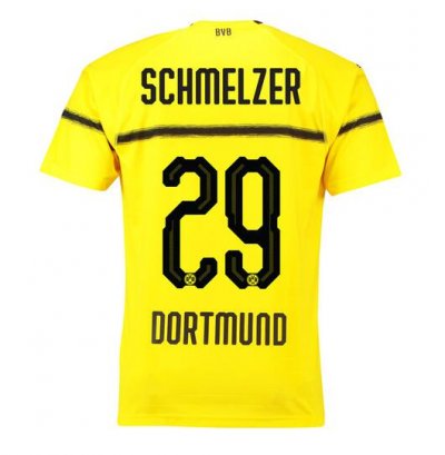 Borussia Dortmund 2018/19 Schmelzer 29 Cup Home Shirt Soccer Jersey