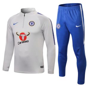 Chelsea 2018/19 Light Grey Training Suit (Sweat Shirt+Trouser)