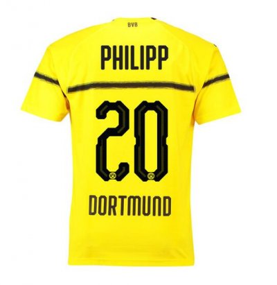 Borussia Dortmund 2018/19 Philipp 20 Cup Home Shirt Soccer Jersey