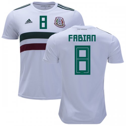 Mexico 2018 World Cup Away MARCO FABIAN 8 Shirt Soccer Jersey