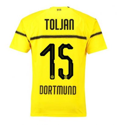 Borussia Dortmund 2018/19 Toljan 15 Cup Home Shirt Soccer Jersey