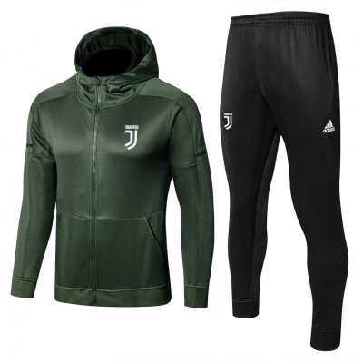 Juventus 2017/18 Green Hoodie Jacket + Pants Training Suit