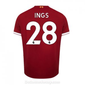 Liverpool 2017/18 Home Ings #28 Shirt Soccer Jersey