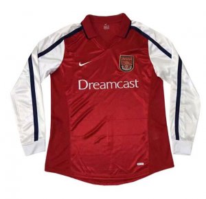Arsenal 2000 Home Retro Shirt Long Sleeve Soccer Jersey