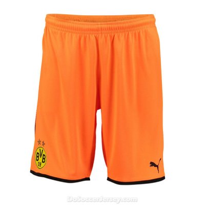 Borussia Dortmund 2017/18 Goalkeeper Orange Soccer Shorts