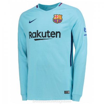 Barcelona 2017/18 Away Long Sleeved Shirt Soccer Jersey