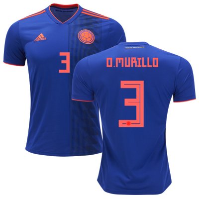 Colombia 2018 World Cup OSCAR MURILLO 3 Away Shirt Soccer Jersey