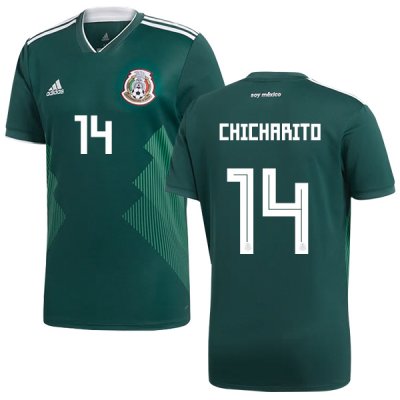 Mexico 2018 World Cup Home JAVIER HERNANDEZ 14 Shirt Soccer Jersey