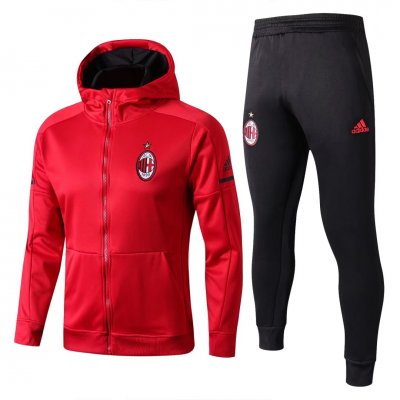 AC Milan 2017/18 Red Training Suit (Hoody Jacket+Pants)