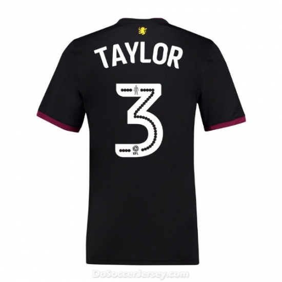 Aston Villa 2017/18 Away Taylor #3 Shirt Soccer Jersey - Click Image to Close