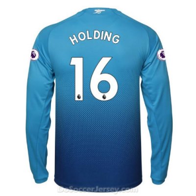 Arsenal 2017/18 Away HOLDING #16 Long Sleeved Shirt Soccer Jersey