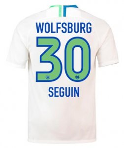 VfL Wolfsburg 2018/19 SEGUIN 30 Away Shirt Soccer Jersey
