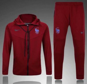 France 2018/19 Red Training Suit (Hoodie Jacket+Trouser)