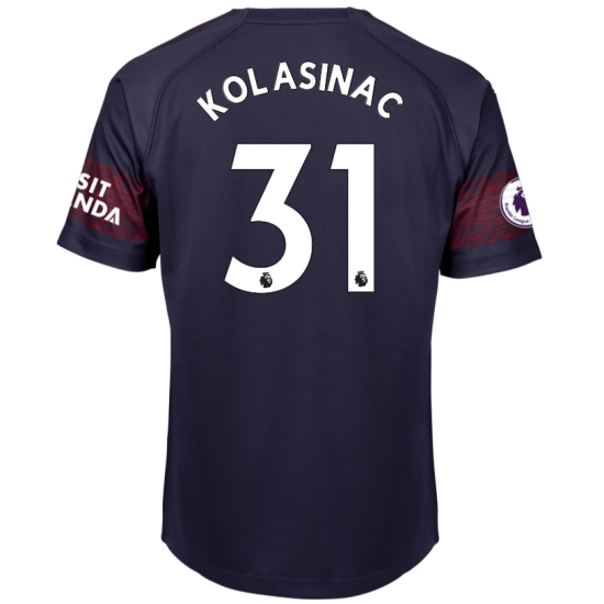 Arsenal 2018/19 Sead Kolasinac 31 Away Shirt Soccer Jersey - Click Image to Close