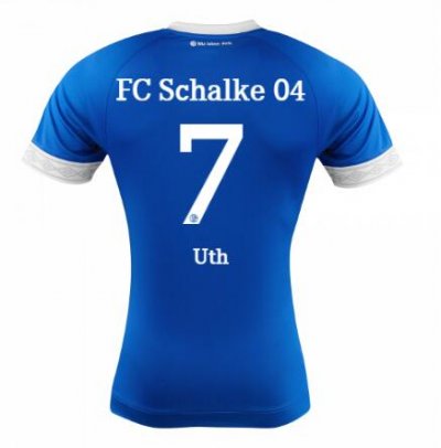 FC Schalke 04 2018/19 Mark Uth 7 Home Shirt Soccer Jersey