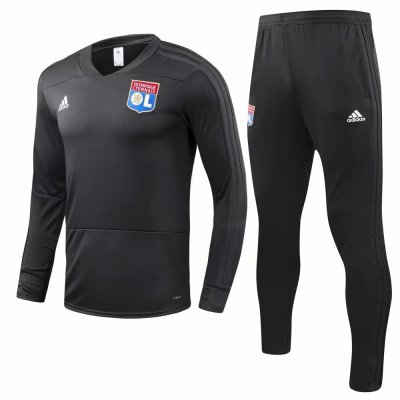 Olympique Lyonnais 2018/19 Black Training Suit (Shirt+Trouser)