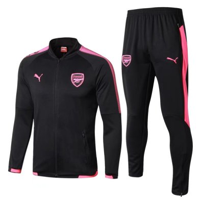 Arsenal 2017/18 Black&Pink Training Suits(Jacket+Trouser)