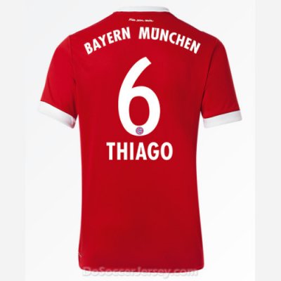 Bayern Munich 2017/18 Home Thiago #6 Shirt Soccer Jersey