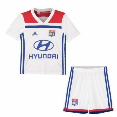 Olympique Lyonnais 2018/19 Home Kids Soccer Kit Children Shirt And Shorts