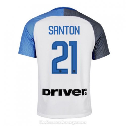 Inter Milan 2017/18 Away SANTON #21 Shirt Soccer Jersey