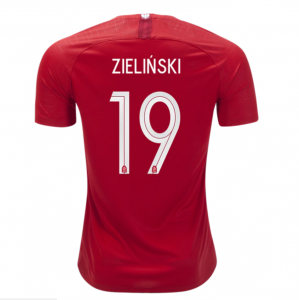 Poland 2018 World Cup Away Piotr Zielinski Shirt Soccer Jersey