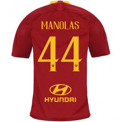 AS Roma 2018/19 MANOLAS 44 Home Shirt Soccer Jersey