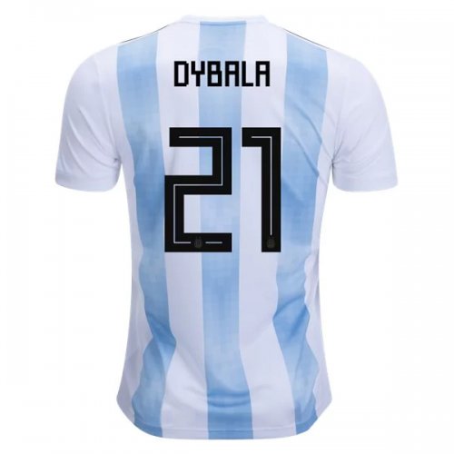 Argentina 2018 World Cup Home Paulo Dybala #21 Shirt Soccer Jersey