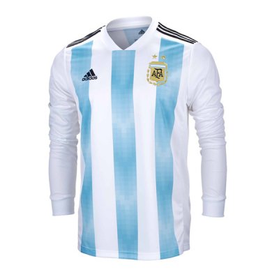 Argentina 2018 World Cup Home Long Sleeved Shirt Soccer Jersey