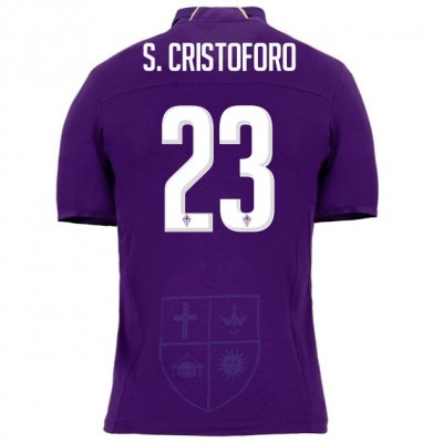 Fiorentina 2018/19 S. CRISTOFORO 23 Home Shirt Soccer Jersey