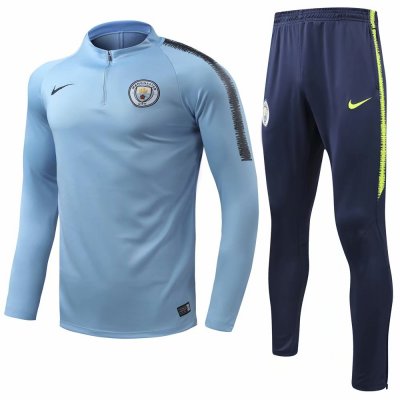 Manchester City 2018/19 Light Blue Training Suit (SweatShirt+Trouser)