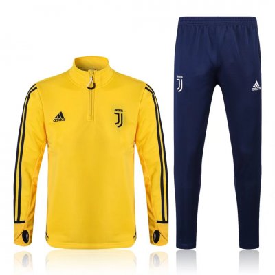 Juventus 2017/18 Yellow Training Suit (High Neck Sweat Shirt+Pants)
