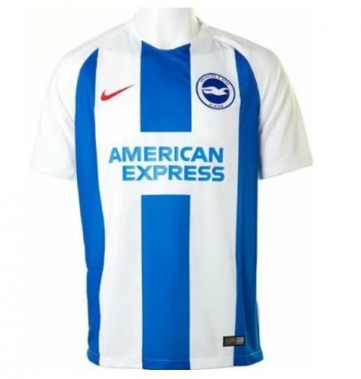 Brighton & Hove Albion 2018/19 Home Soccer Shirt Jersey