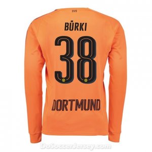 Borussia Dortmund 2017/18 Away Goalkeeper Bürki #38 LS Soccer Shirt