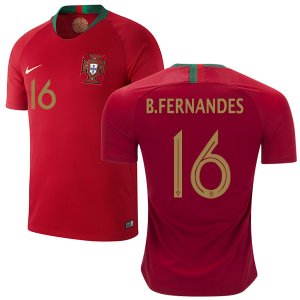 Portugal 2018 World Cup BRUNO FERNANDES 16 Home Shirt Soccer Jersey