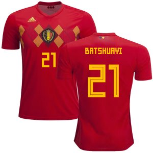 Belgium 2018 World Cup Home MICHY BATSHUAYI 21 Shirt Soccer Jersey