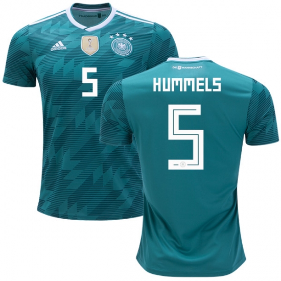Germany 2018 World Cup MATS HUMMELS 5 Away Shirt Soccer Jersey - Click Image to Close