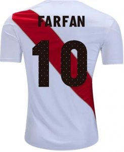 Peru 2018 World Cup Home Jefferson Farfán #10 Shirt Soccer Jersey