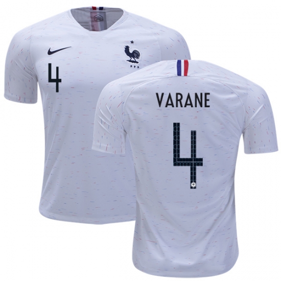 France 2018 World Cup RAPHAEL VARANE 4 Away Shirt Soccer Jersey - Click Image to Close