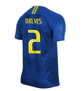 Brazil 2018 World Cup Away D.Rlves Shirt Soccer Jersey