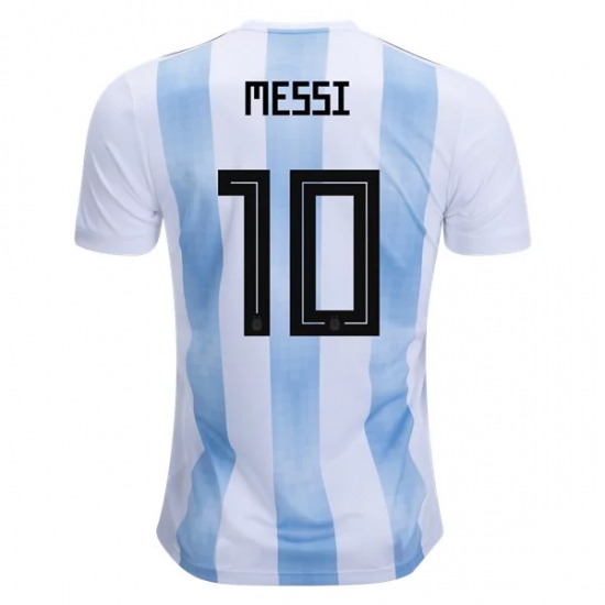 Argentina 2018 World Cup Home Messi #10 Shirt Soccer Jersey - Click Image to Close