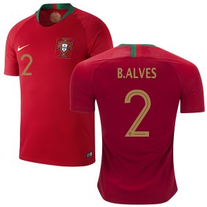 Portugal 2018 World Cup BRUNO ALVES 2 Home Shirt Soccer Jersey