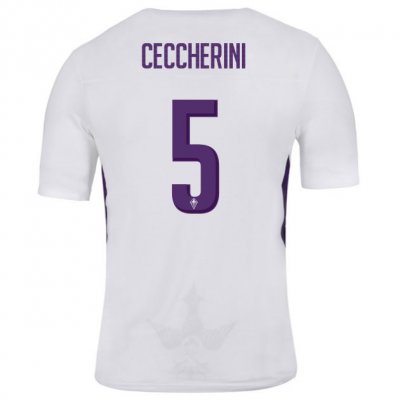 Fiorentina 2018/19 CECCHERINI 5 Away Shirt Soccer Jersey