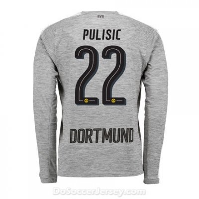 Borussia Dortmund 2017/18 Third Pulisic #22 Long Sleeve Soccer Shirt