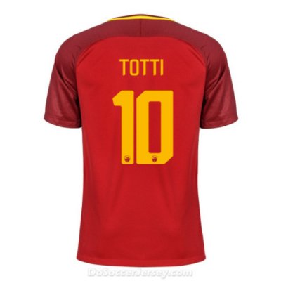 AS ROMA 2017/18 Home TOTTI #10 Shirt Soccer Jersey