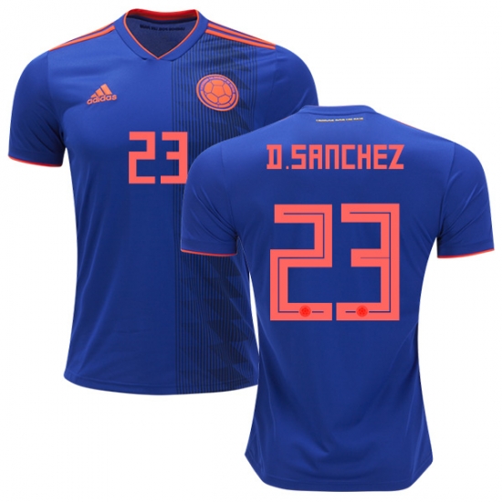 Colombia 2018 World Cup DAVINSON SANCHEZ 23 Away Shirt Soccer Jersey - Click Image to Close