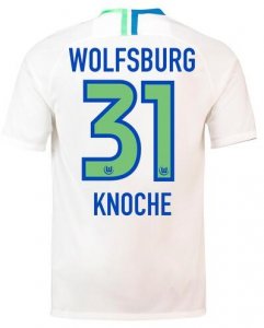 VfL Wolfsburg 2018/19 KNOCHE 31 Away Shirt Soccer Jersey