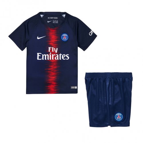 PSG 2018/19 Home Kids Soccer Jersey Kit Children Shirt + Shorts