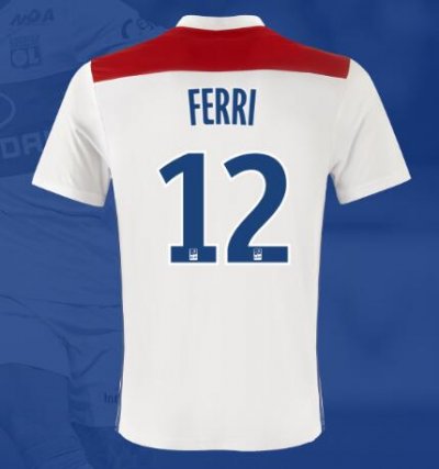 Olympique Lyonnais 2018/19 FERRI 12 Home Shirt Soccer Jersey