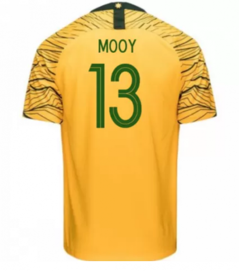 Australia 2018 FIFA World Cup Home Aaron Mooy Shirt Soccer Jersey - Click Image to Close