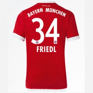 Bayern Munich 2017/18 Home Friedl #34 Shirt Soccer Jersey